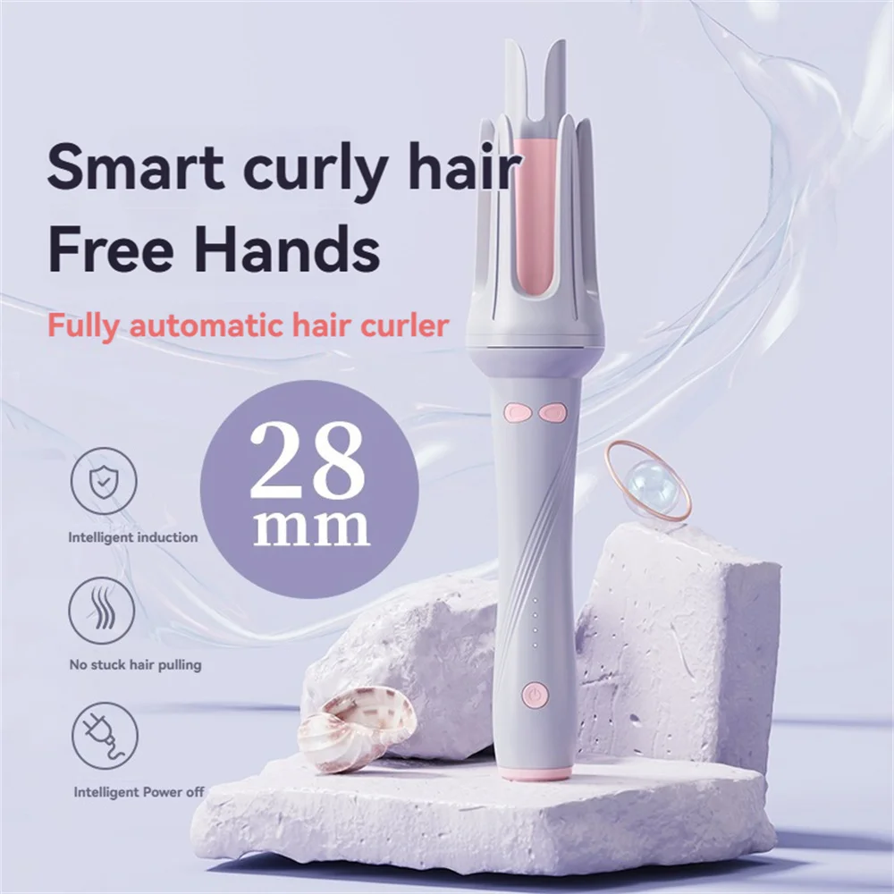 

Automatic Hair Curler 28mm Auto Rotating Auto Hair Curling Iron Ceramic Rotating Air Curler Professional Curling Iron tool