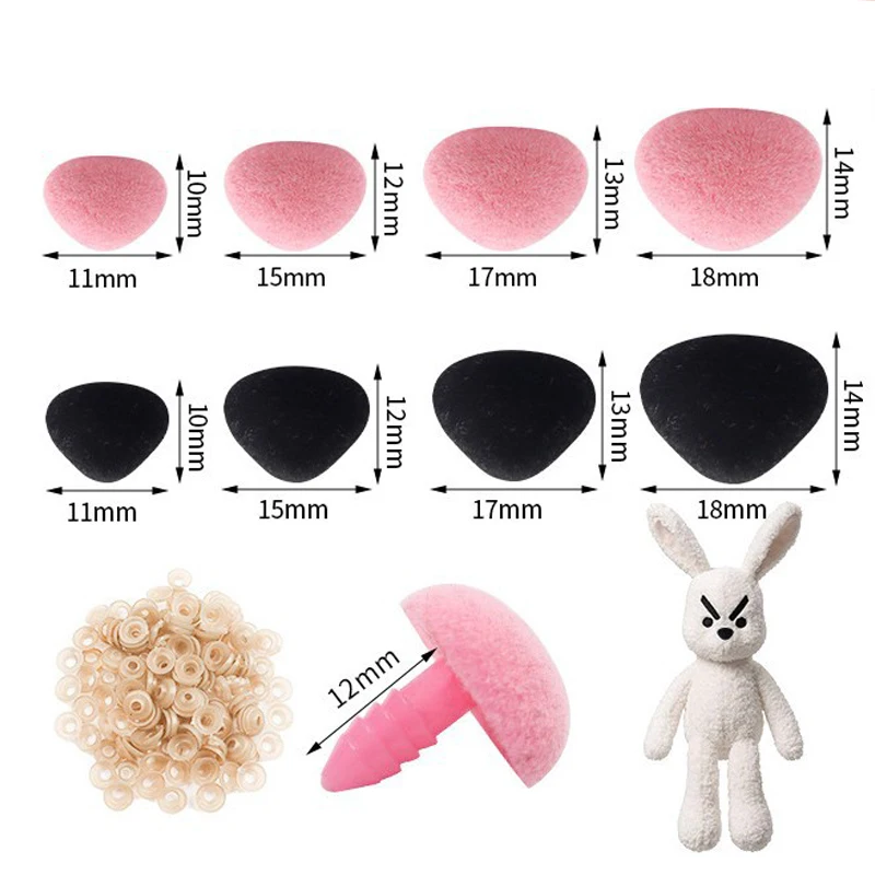 DIY Doll 7X9X12X14MM Accessories Plant Plush Triangular Nose Teddy Bear Toy Making Doll Material Needle Felting Bear Doll Toys