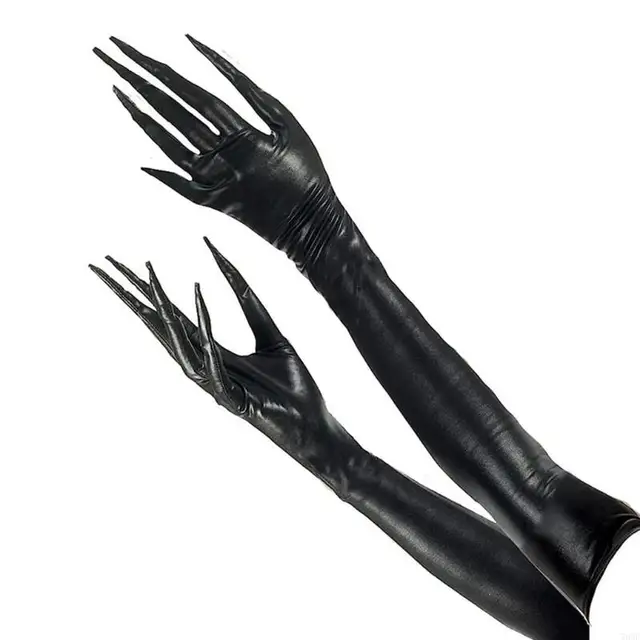 76HE NEW Luxurious Enamel Leather Long Gloves for Women Witch Gloves for Masquerades Party and Special Occasion Dressingup 76HE NEW Luxurious Enamel Leather Long Gloves for Women Witch Gloves for Masquerades Party and Special Occasion Dressingup