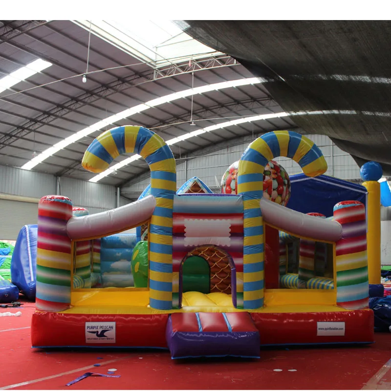 Casa de Brinco, Castillo Inflable, Juegos Inflables para Exteriores, Parque Infantil Inflable, Casa de Dulces, Trampolín