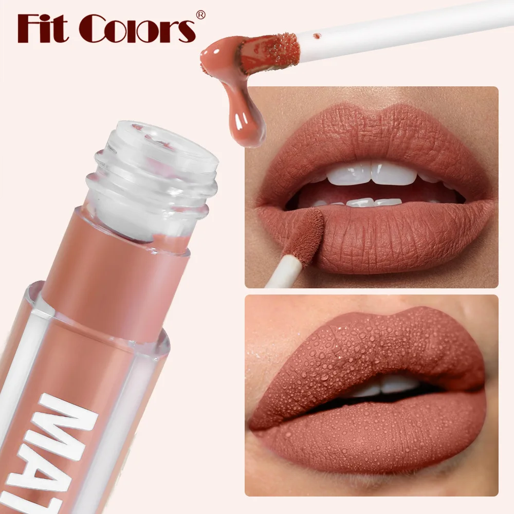6Pcs Velvet Matte Lip Gloss Set Bohemian Style Transfer Proof Non Fading Waterproof Long Lasting Liquid Lipstick for Daily Wear