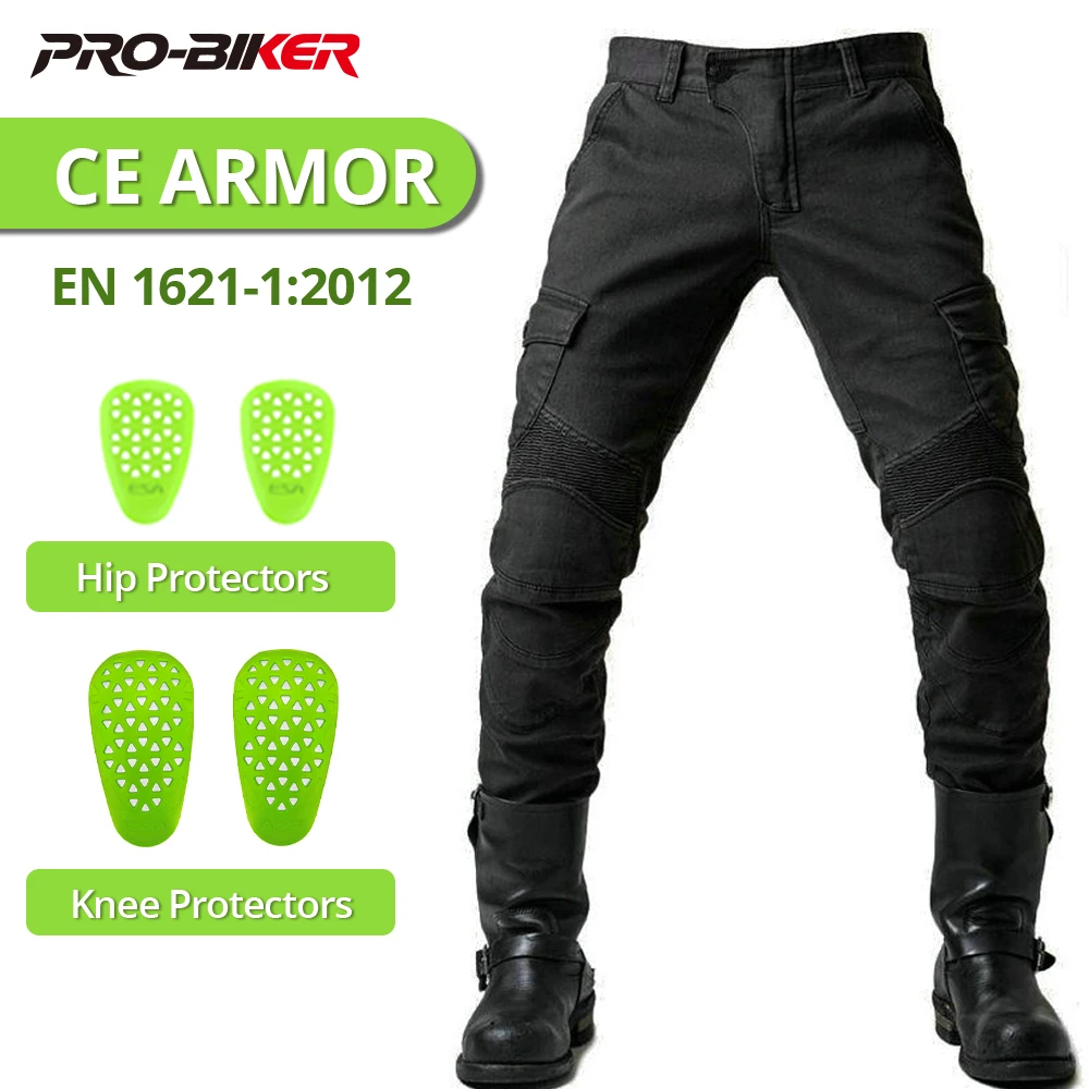 

XS-4XL Motorcycle Riding Pants Motorcycle Jeans Dirt Bike Trousers With CE Knee Hip Removable Protectors Armor For Men Women
