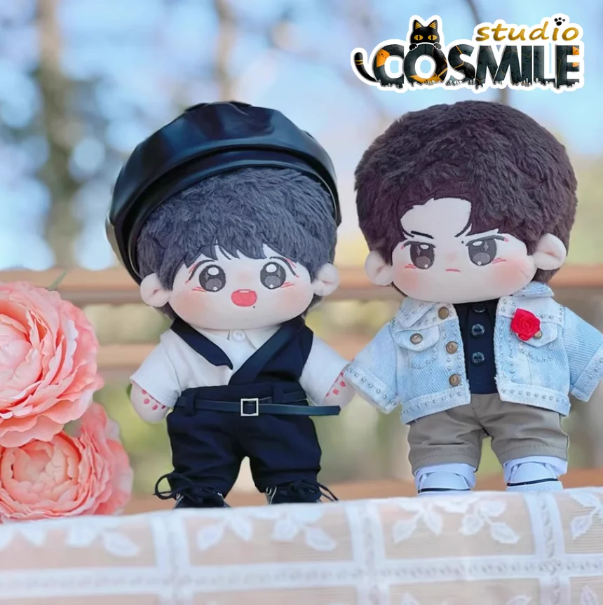 The Untamed Fashion Yibo Wang Yibo Suits Xiao Zhan Leather Jacket Costume Stuffed 20cm Plush Doll Accessories Doll's Clothes GG