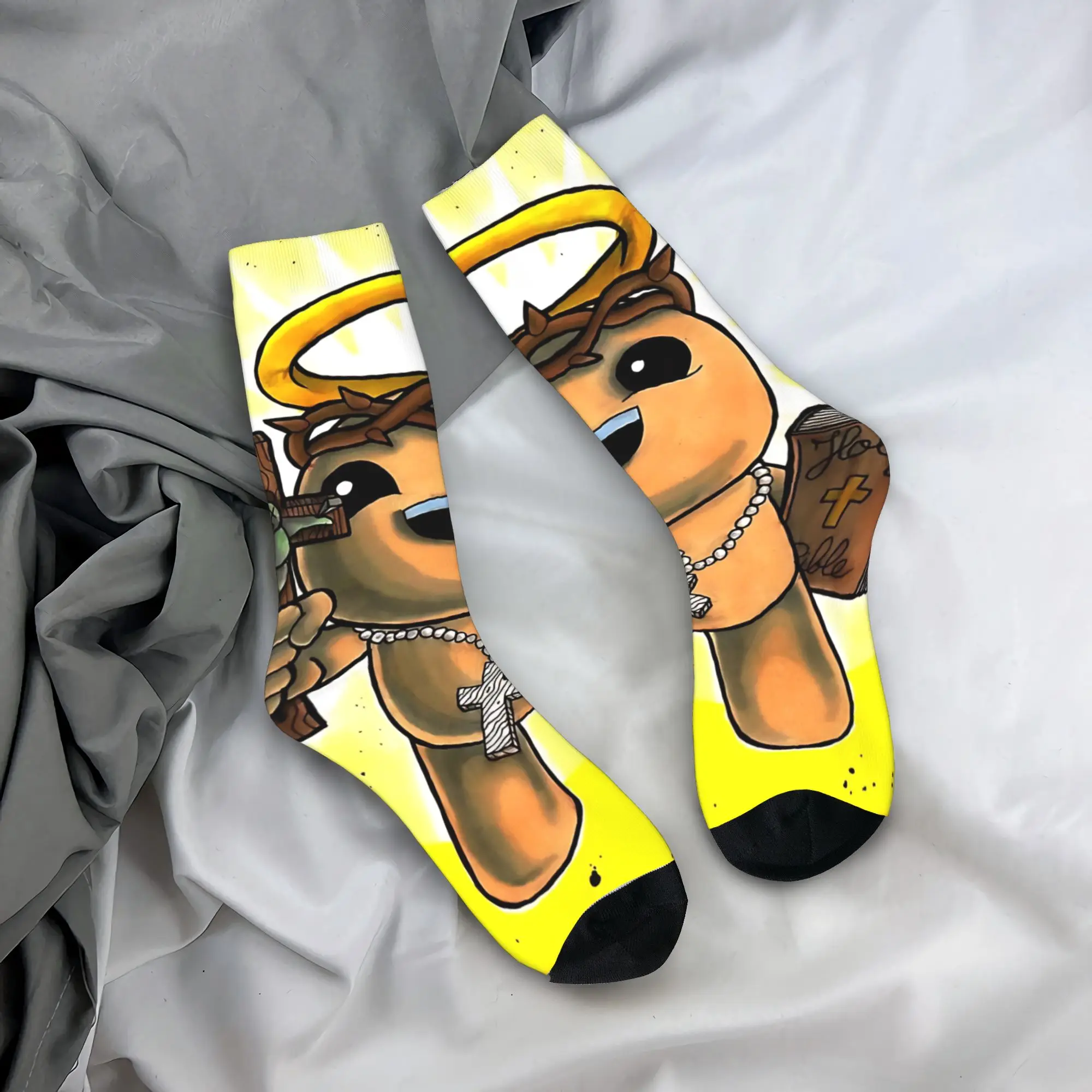 

Носки The Binding Of Isaac, чулки с принтом, нескользящие женские и мужские носки, зимние современные велосипедные носки высокого качества