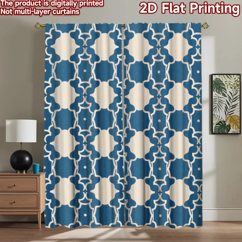 

1pc 2D flat Photography Backdrop Popular Photography Backdrop Blue Geometric Shapes 100% Polyester Anniversary Perfect for