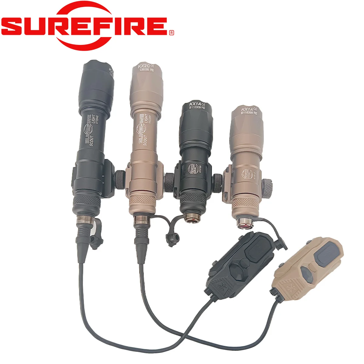 Lampe torche pour armes à feu SureFire M300 M600, lampe de chasse pour fusil, avec interrupteur à pression à distance double fonction UNITY AXON