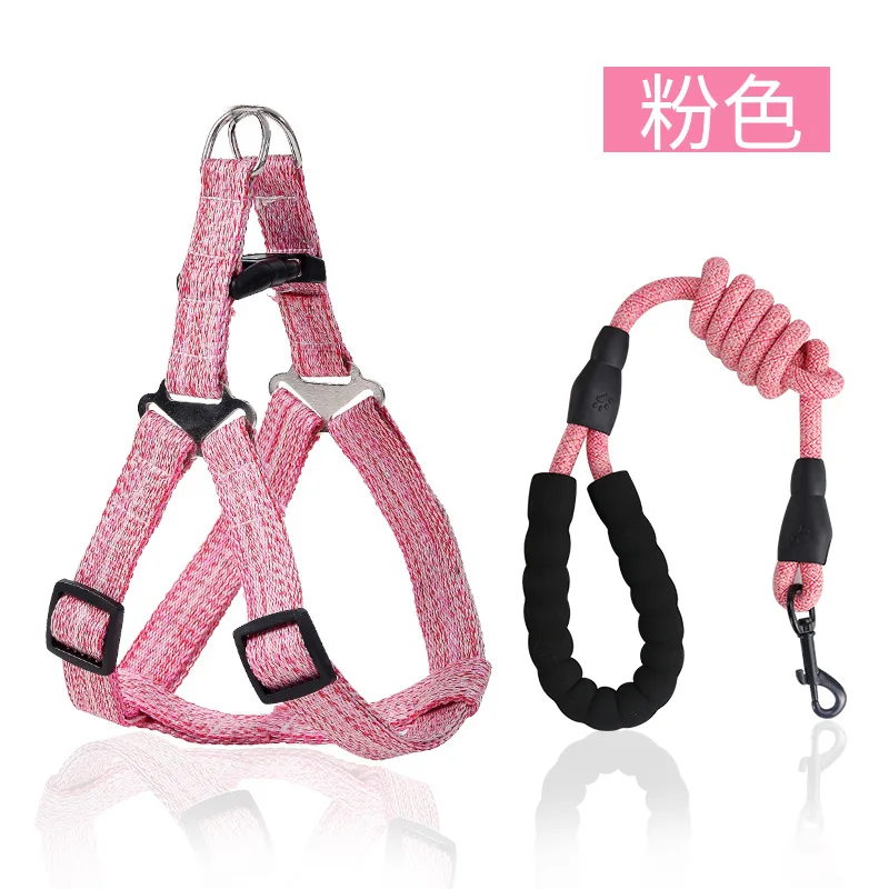 Adjustable Pet Harness and Leash Set for Dogs - Comfortable and Durable Dog Collar with Leash, Perfect for Walking and Training