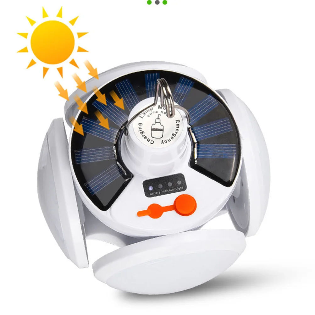 

1Pcs Solar Powered LED Camping Light Portable Foldable Tent Lamp Rechargeable Outdoor Emergency Lamp