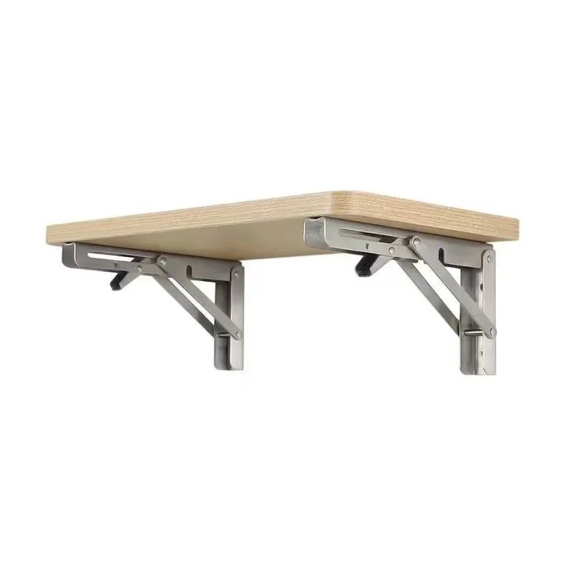 2Pcs Stainless Steel Triangle Folding Angle Bracket Heavy Support Adjustable Wall Mounted Table Shelf Bracket Furniture Hardware