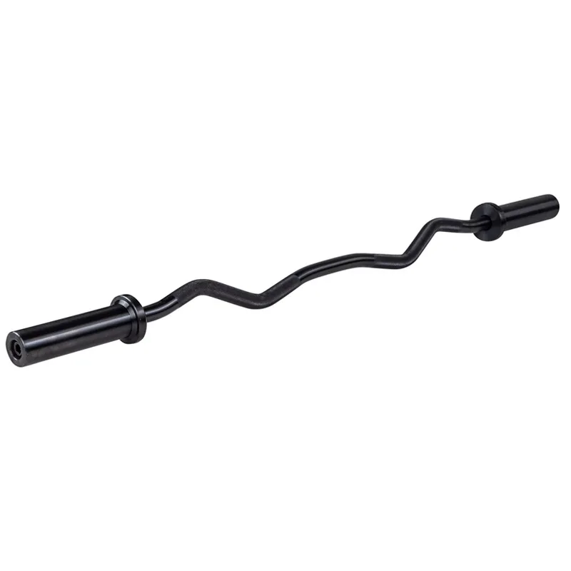 1.2m Black Curved Barbell Bar for Weightlifting Fitness Equipment