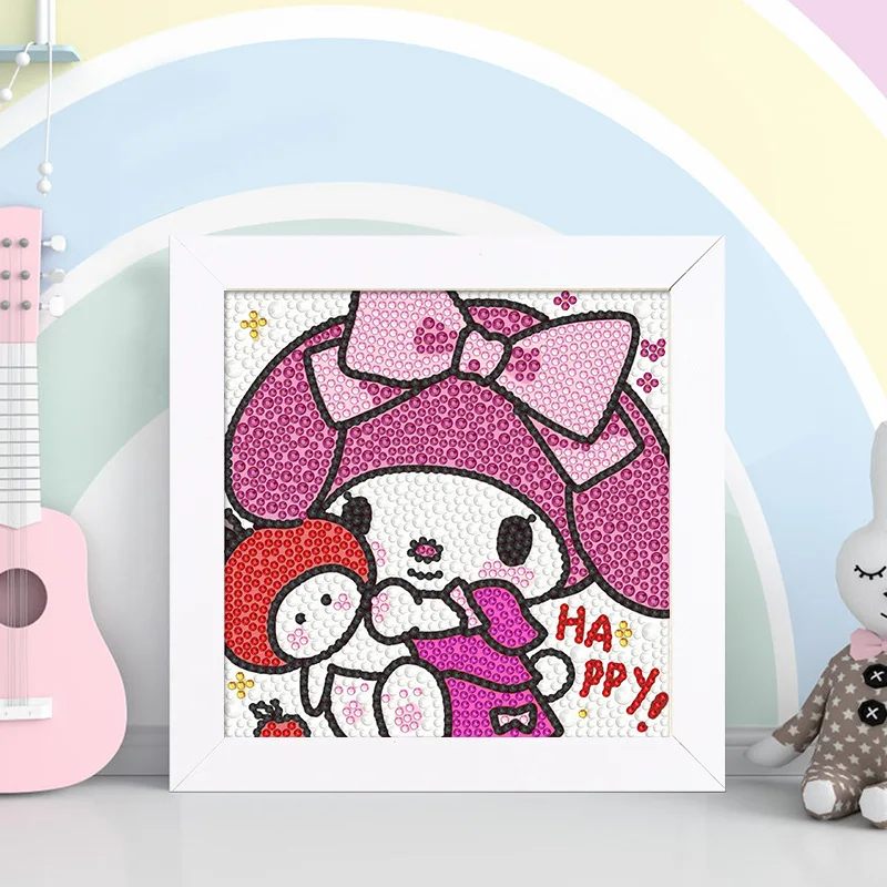 Cute New Sanrio 5D Diamond Painting Children\'s Toys DIY Pochacco Melody Cross Stitch Full Round Diamond Room Decoration Gift