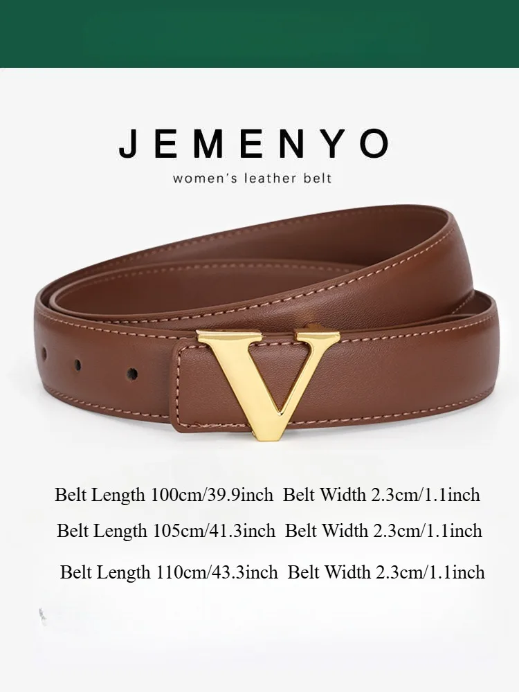 جديد أزياء المرأة حزام الأعمال سبيكة حرف V مشبك حزام الزخرفية اليومية متعددة الوظائف