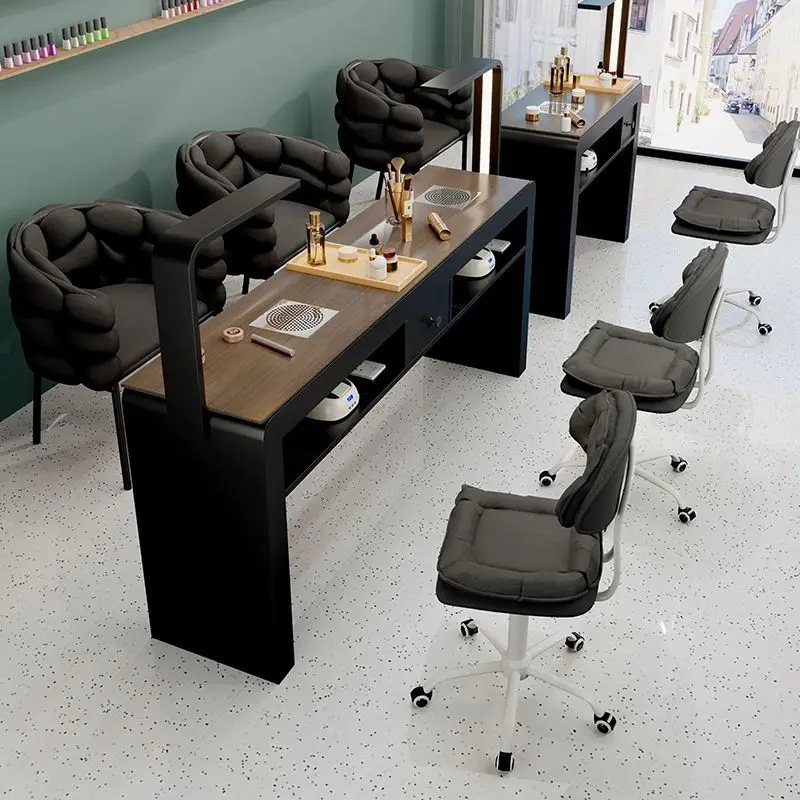 

Stand Design Nail Table Workstation Chair Black Storage Organizer Nail Table Equipment Nordic Tavolo Unghie Home Accessories