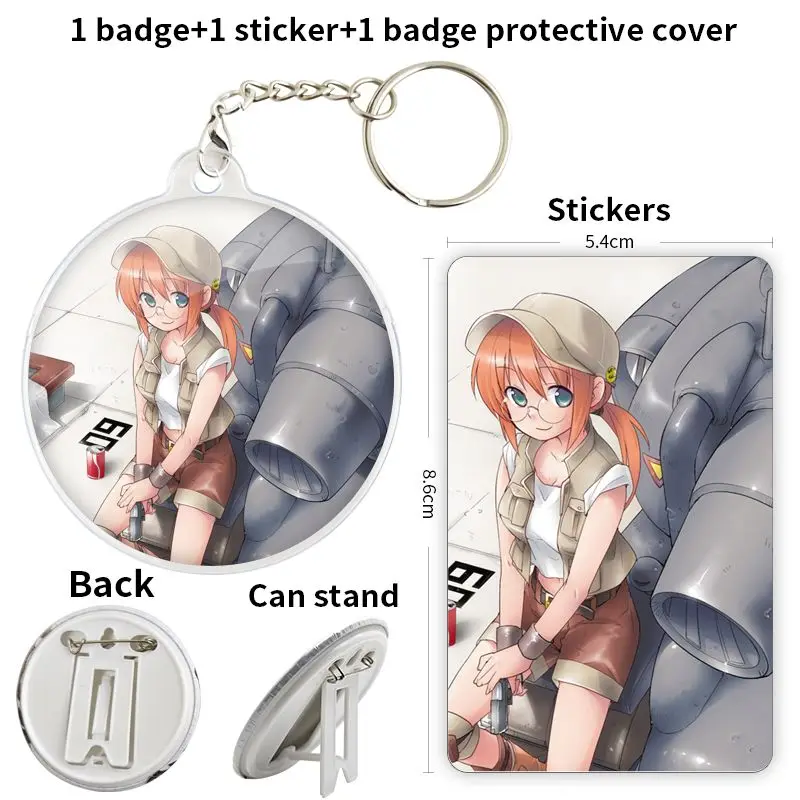 Fiolina Germi Metal Game Anime Character Soft Button Badge Brooch anchor Peripherals PinFashion Pendant Accessories