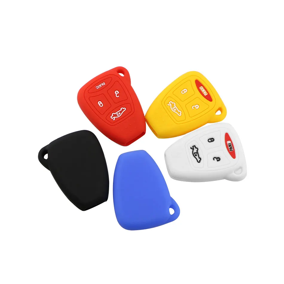 Jameo Auto Silicone Car Key Case Cover for Jeep Wrangler Compass Liberty for CHRYSLER 300 PT Cruiser Sebring Dodge Caliber Nitro