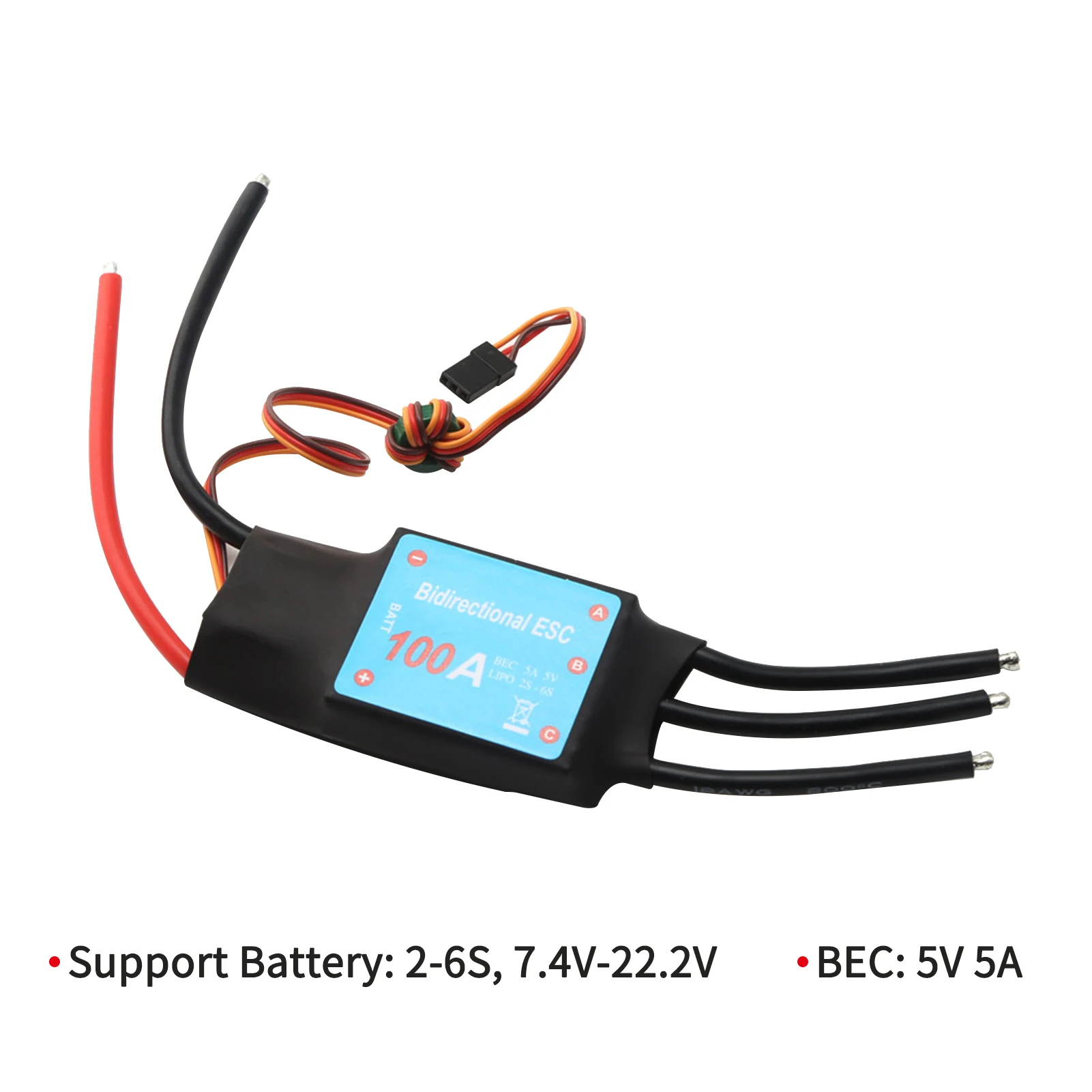 100A Bidirectional Brushless ESC for Remote Control Car Remote Control Boat ESC 200A Bidirectional Brushless ESC