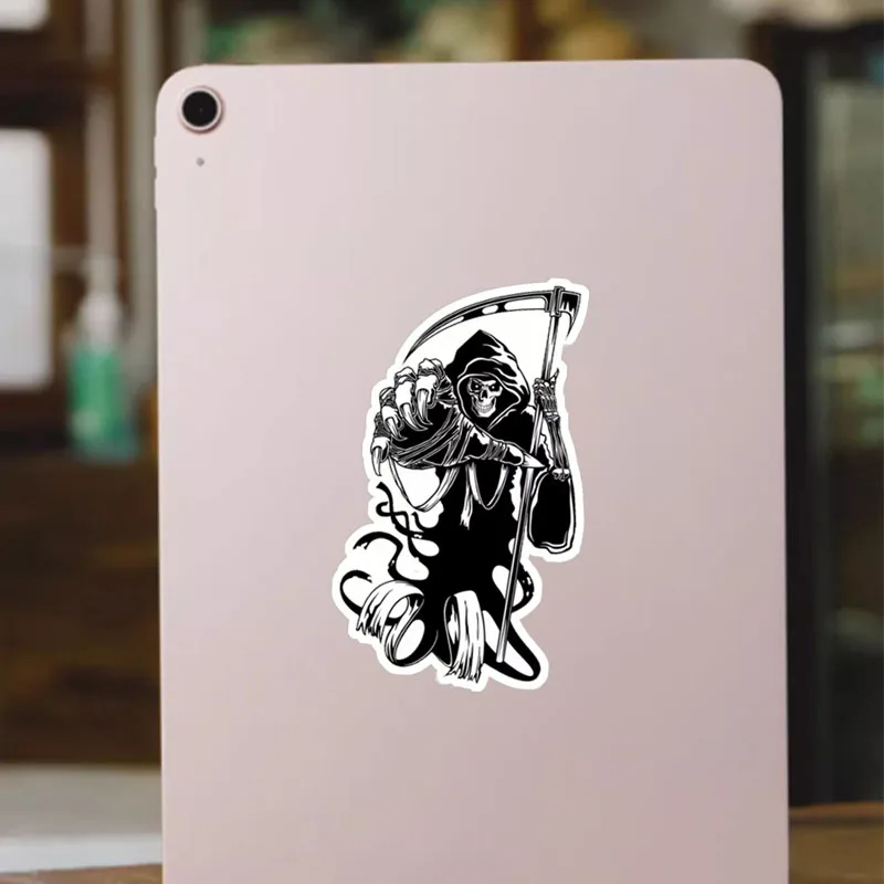 5 Pcs/Set Sickle Reaper Skull Tactical Decal Military Pegatinas Waterproof Car Sticker for Helmets Suitcases Tablets Decorations