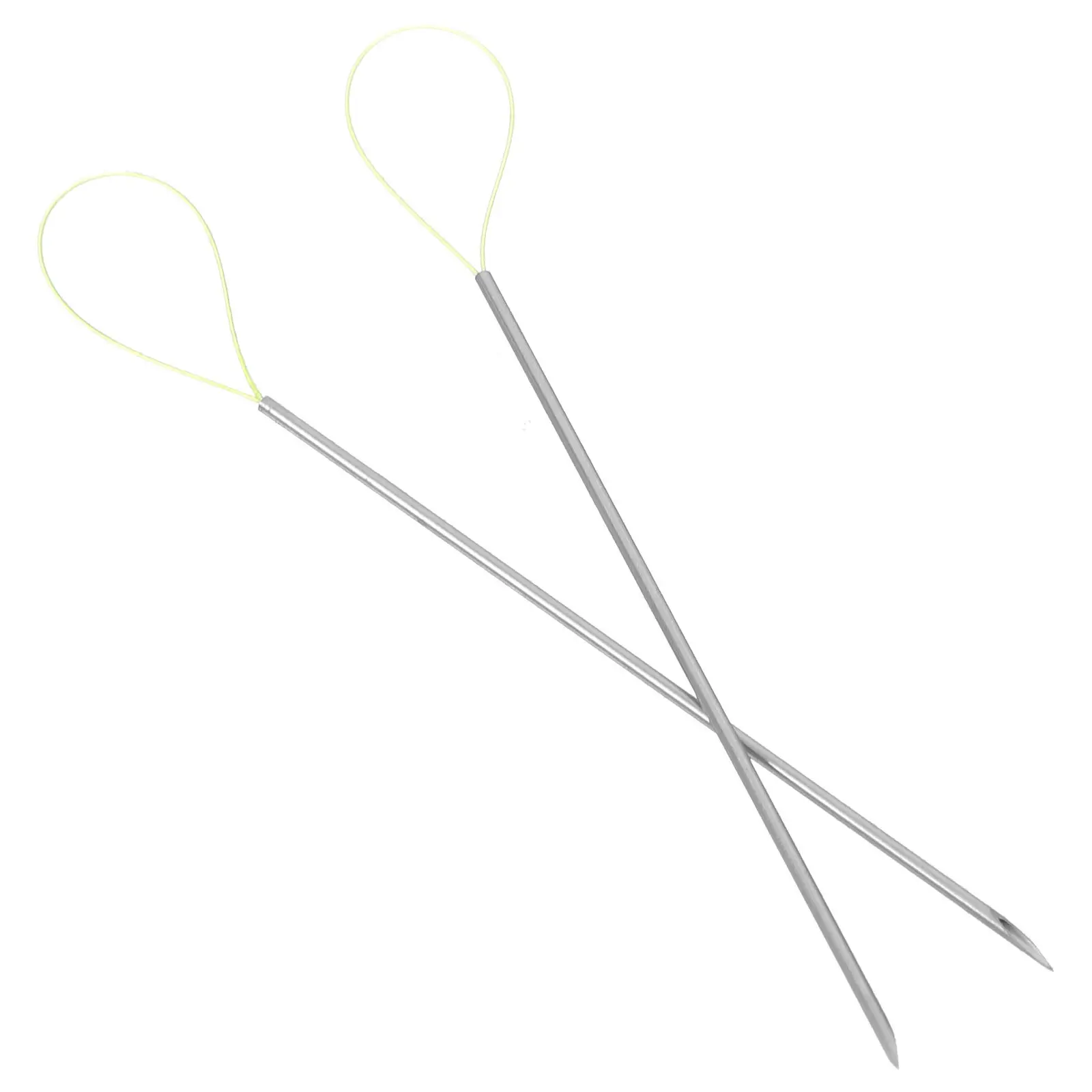 

Набор из 2-х игл из нержавеющей стали для плетения и укладки волос, ремонта свитеров, джинсов, вязания крючком