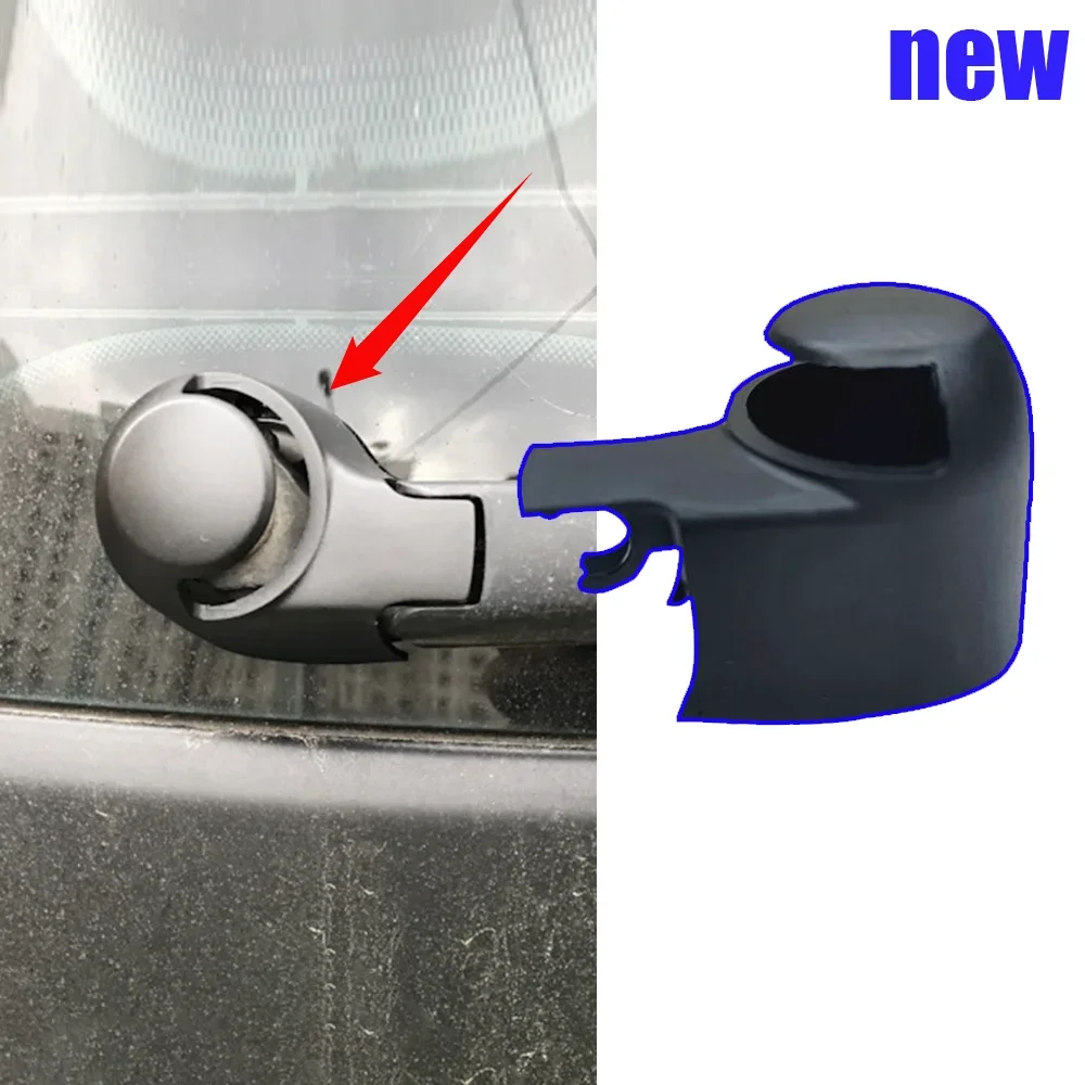 1Pc Automatyczna osłona ramienia wycieraczki tylnej szyby do VW Volkswagen Tiguan 5N 2009 2010 2011 2012 2013 2014 2015 2016 Czarny Nowy