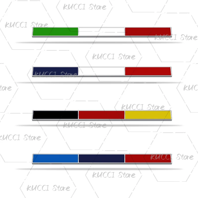 3D наклейка на автомобиль и мотоцикл, спортивная полоса, трехцветный флаг, Франция, Италия, Германия, металлическая эмблема, значок, наклейки