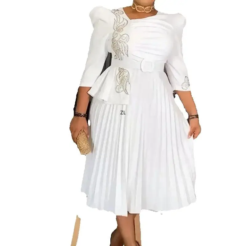 

2026 Elegant African Dresses Africa Clothing Plus Size Wedding Party Dress Dashiki Ankara Office Lady Outfit Robe