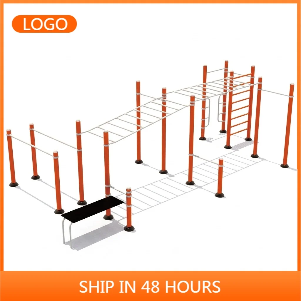Flyingkids Stainless/Galvanized Steel Outdoor Fitness Trainer Exercise Gym Calisthenics Sports Park