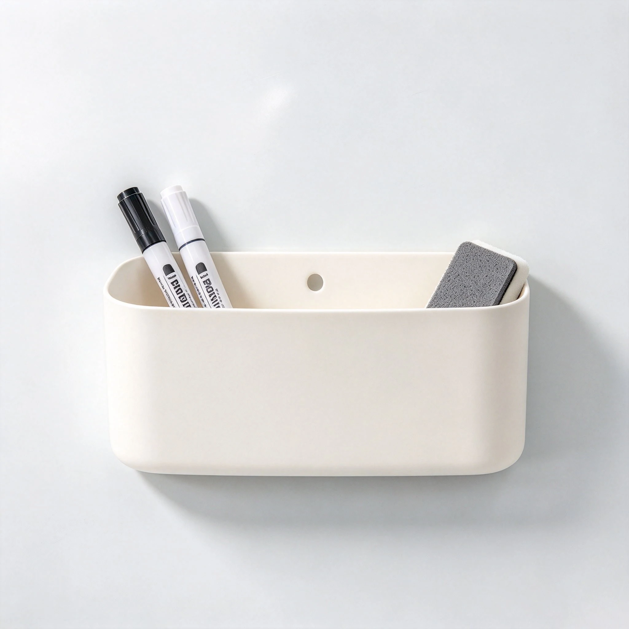 Magnetic Dry Erase Marker Holder Laundry Storage Basket Lint Holder attached to refrigerators, washing machines, and whiteboards