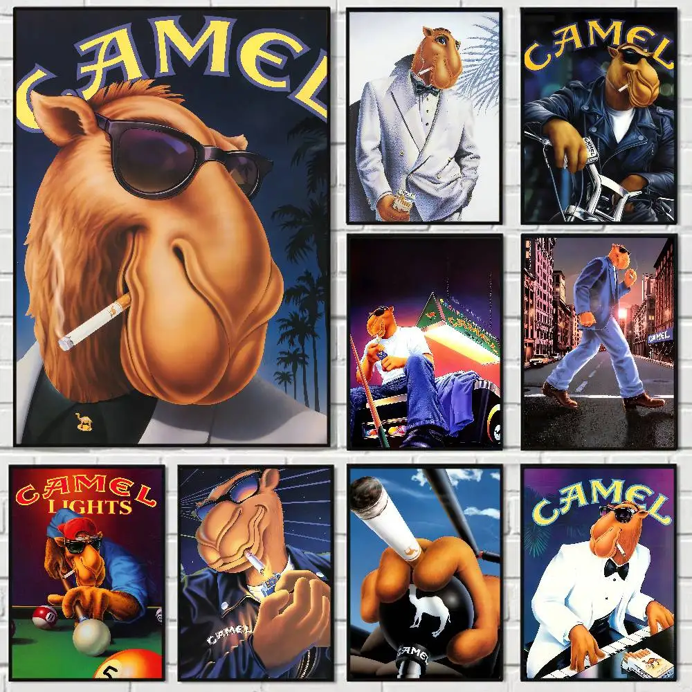 Vintage Camel Funny Cute Cartoon Posters Prints Canvas Painting Wall Art Picture Living Room Home Decor