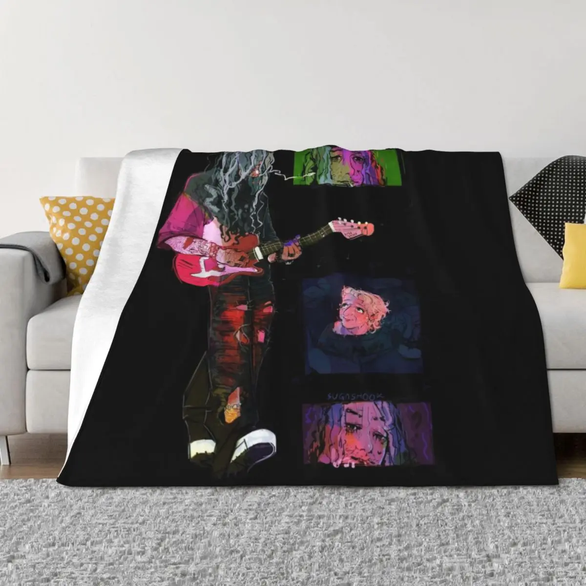 

Rockstar Ed Throw Blanket Luxury Designer wednesday Softest Blankets