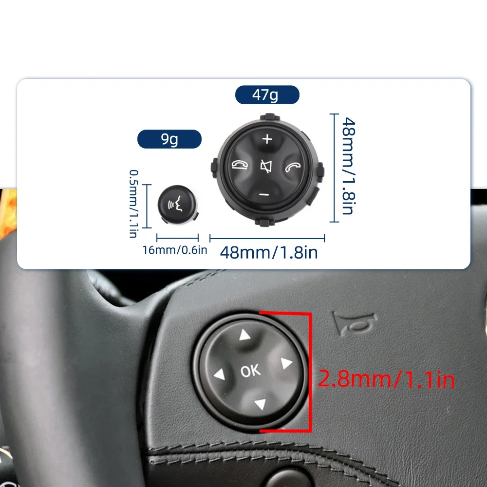 Car Multi-function Steering Wheel Control Switch Push Button Keys For Mercedes Benz W221 W216 S CL Class S300 S350 S400 S600