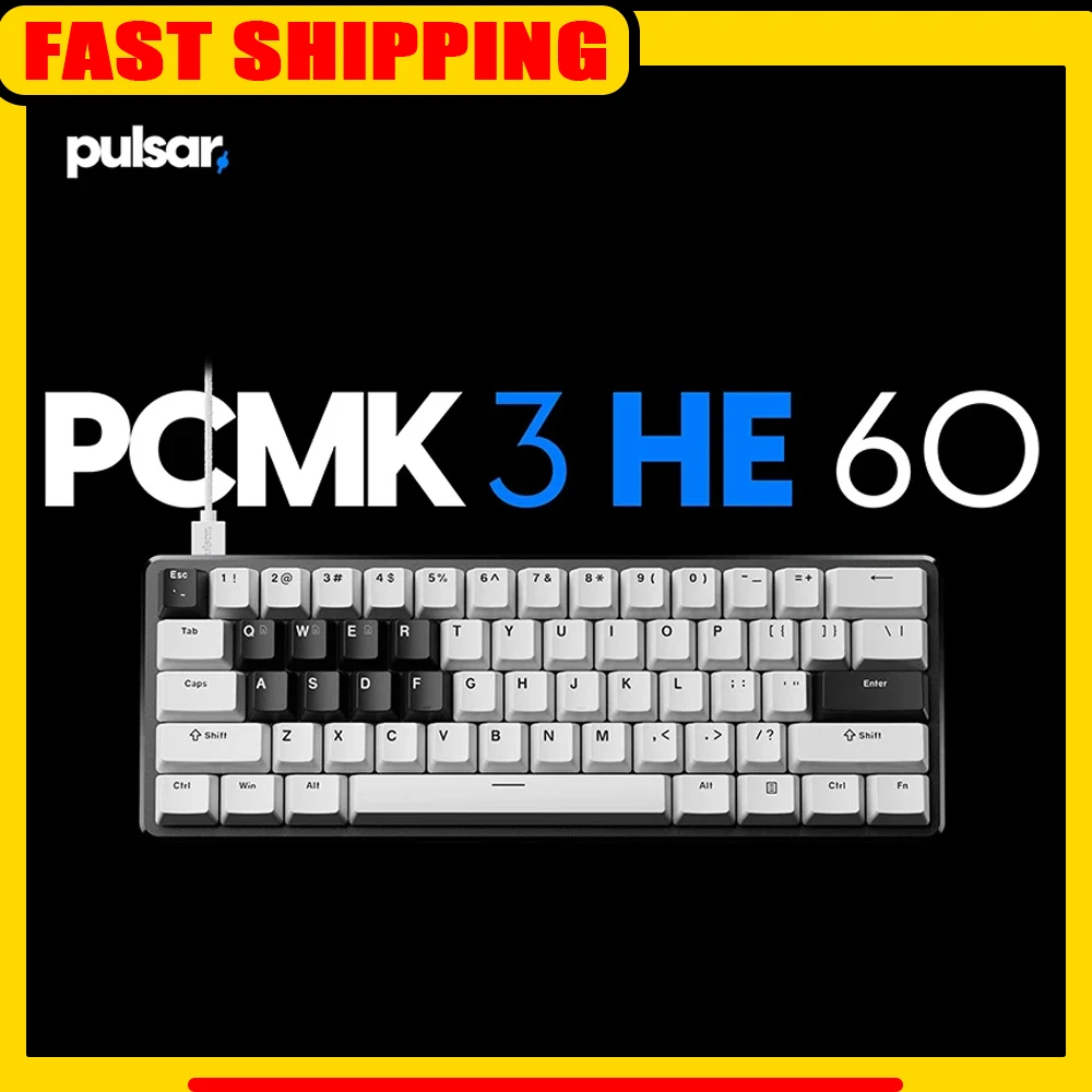 

Pulsar PCMK 3 HE 60, клавиатура с магнитным переключателем, проводная механическая клавиатура, 8000 Гц, RT0,01 мм, игровая клавиатура, Valorant, аксессуары для ПК