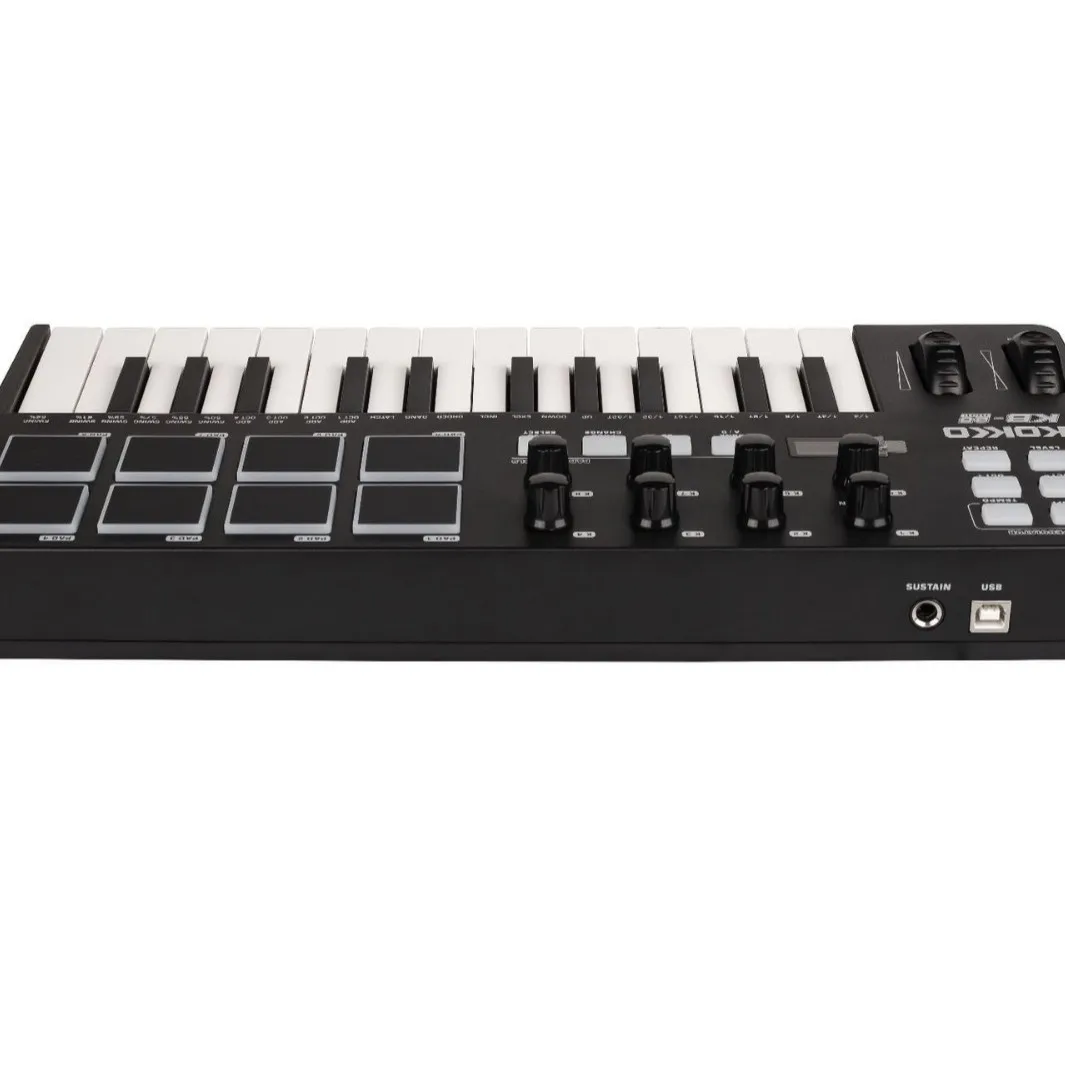 MIDI Keyboard Controller, 25-Key Portable Music Production Keyboard for Electronic Music, USB MIDI Interface