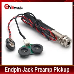 Acoustic Guitar Endpin jack Preamp Pickup kit with Volume and Tone Tuning Knob