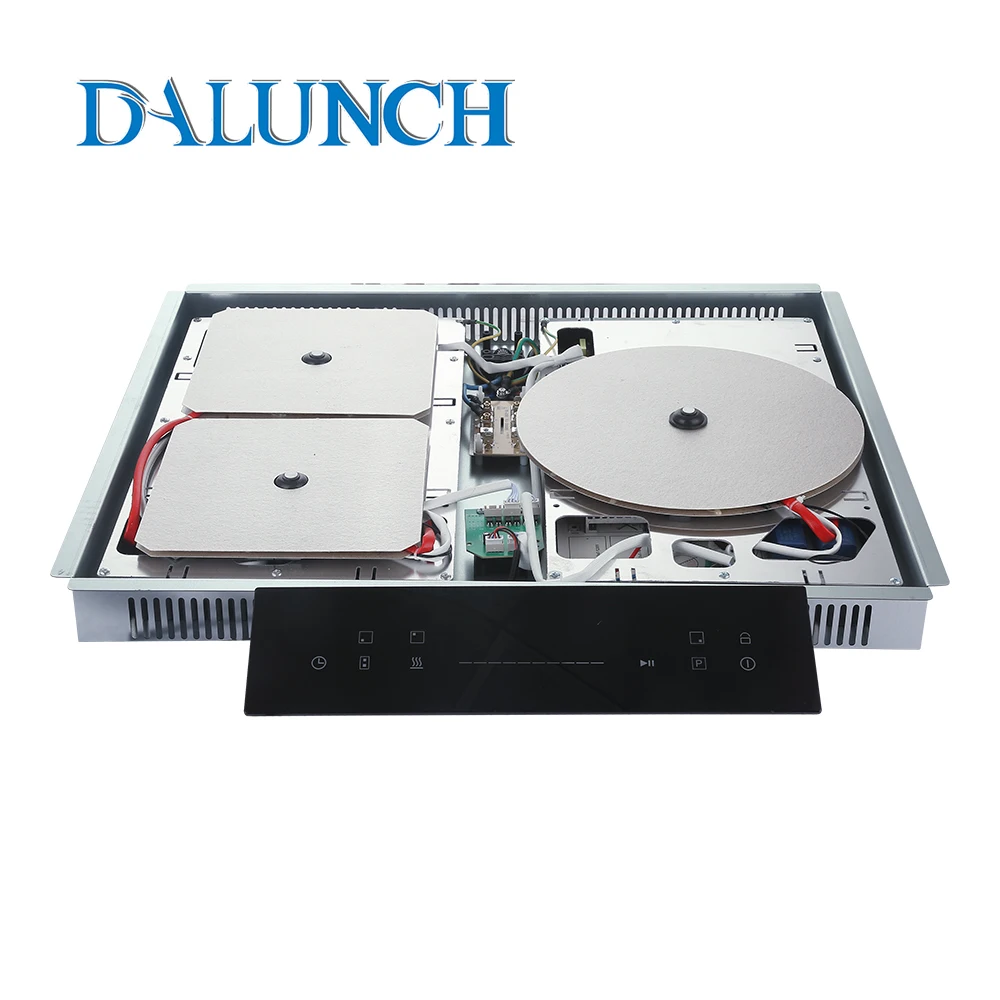 Hidden Induction Cooker 3-Burner Touch Control Ceramic Embedded Stove For Home And Hotel