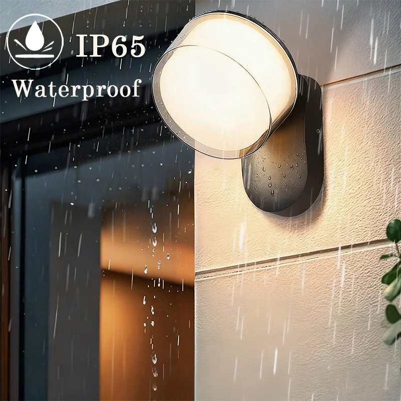 

LED Outdoor Wall Light Waterproof IP65 With Sensor Wall Lamp Human Body Induction Aluminum Balcony Courtyard Entrance Lamps