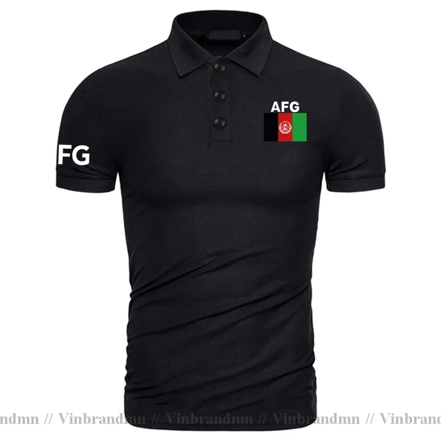 Afghanistan Afghan polo shirts men short sleeve white brands printed for country 2021 cotton nation team flag AFG Islam Pashto