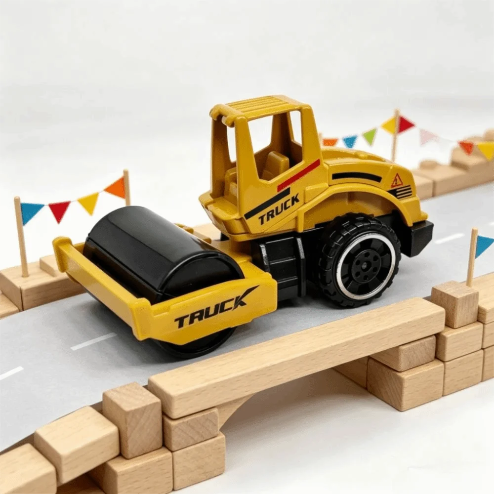 6pcs/set Alloy Engineering Vehicles Set Simulation Diecast Alloy Toy Truck Set Classic Construction Vehicle Set Boys