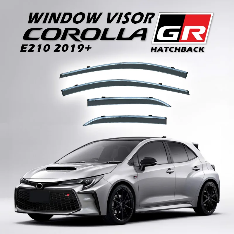 

For TOYOTA Corolla GR Hatchback E210 2019-2023 Plastic Window Visor Vent Shades Sun Rain Deflector Guard For Corolla GR