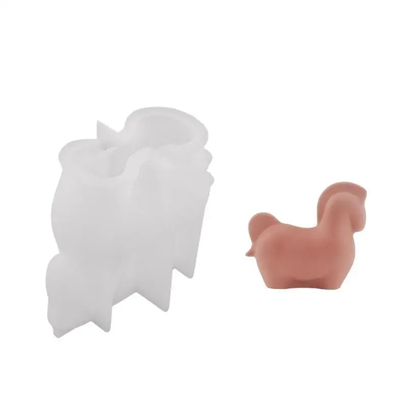 

652F Easy to Use Silicone Mould Little Horse Hand-Making Statuettes Moulds Craft Mold