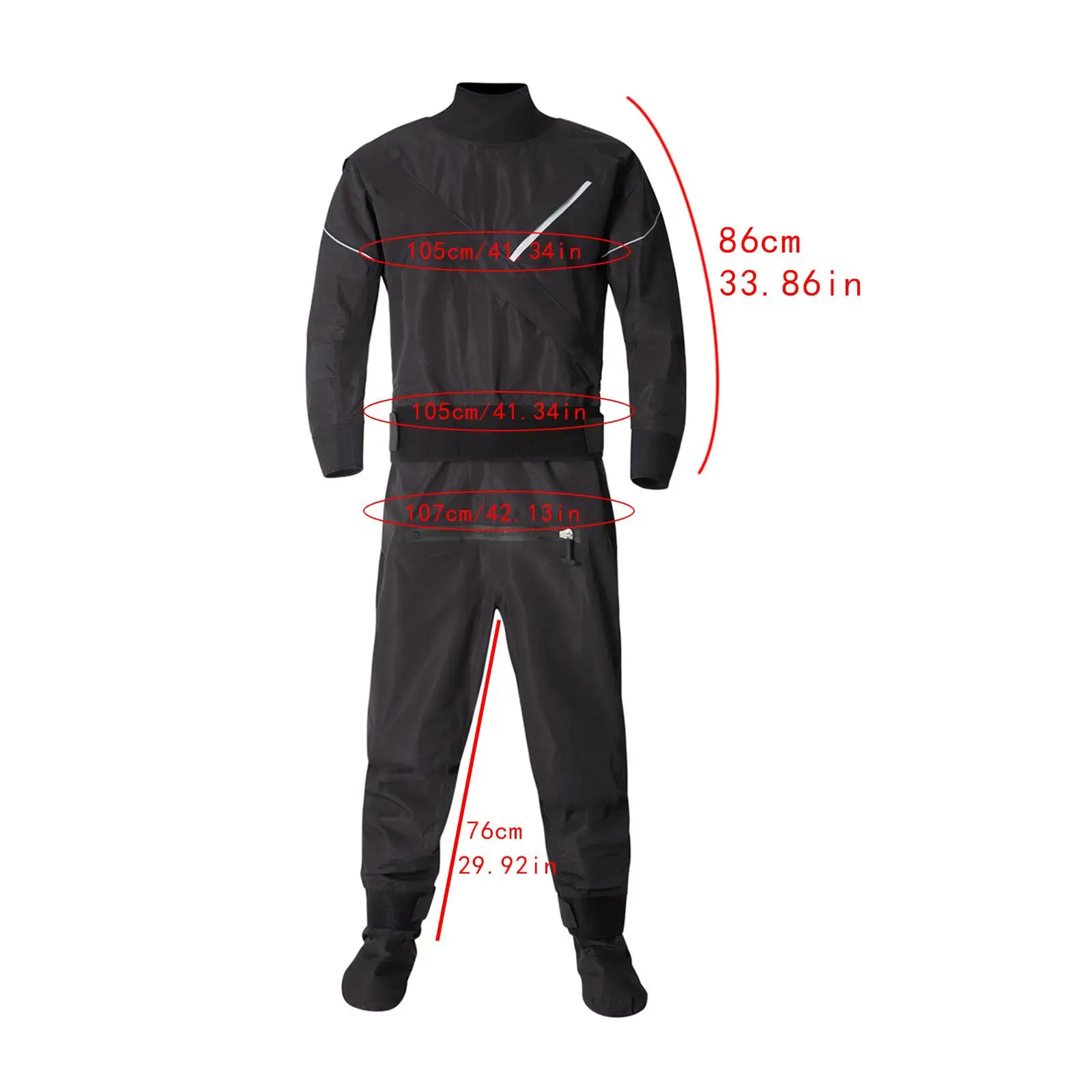 Traje seco impermeable para hombre Traje de buceo seco Ropa hermética con cremallera resistente al agua