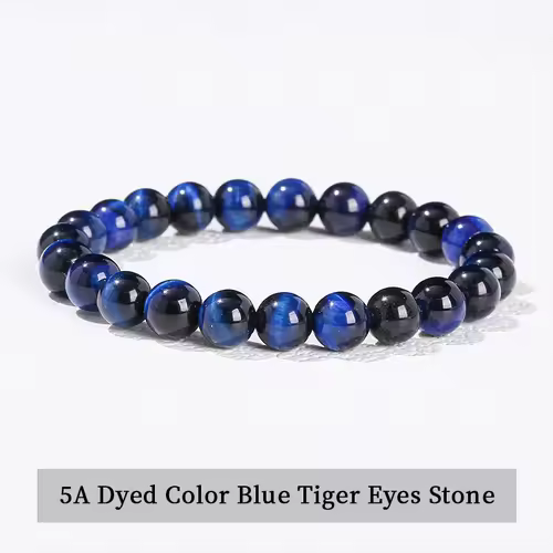 JD Natural Stone Beads Bracelet Amethyst Tiger Eye Crystal Quartz Agate Gem Beads Bangles Women Men Reiki Healling Jewelry Gift - Image 10