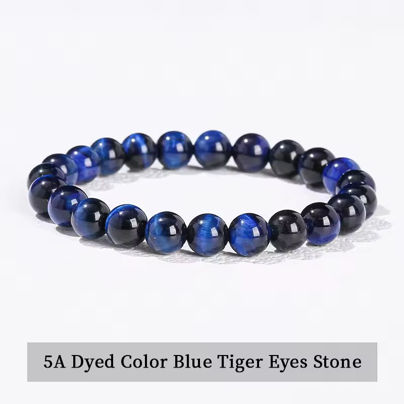 JD Natural Stone Beads Bracelet Amethyst Tiger Eye Crystal Quartz Agate Gem Beads Bangles Women Men Reiki Healling Jewelry Gift - Image 10