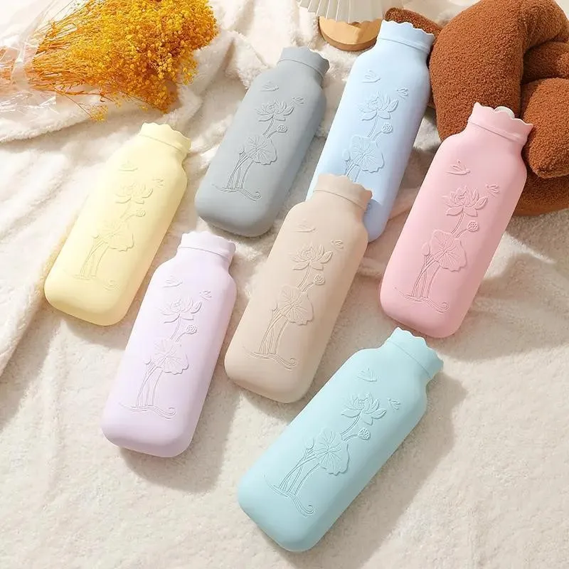 Winter Silicone Warm Water Bag Water Injection Style Hot Water Bag Large Size Foot Warming Special Warm Tool Hot Warm Bag ZJ402