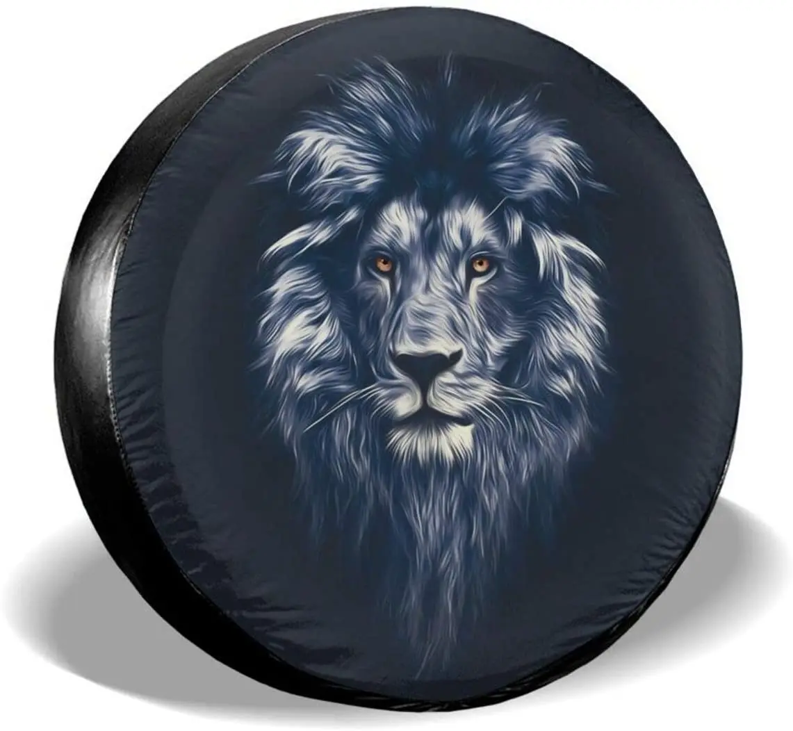 

Wild Lion Animal Face Spare Tire Cover Waterproof Dust-Proof UV Sun Wheel Tire Cover Fit for ,Trailer, RV, SUV and Many Vehi