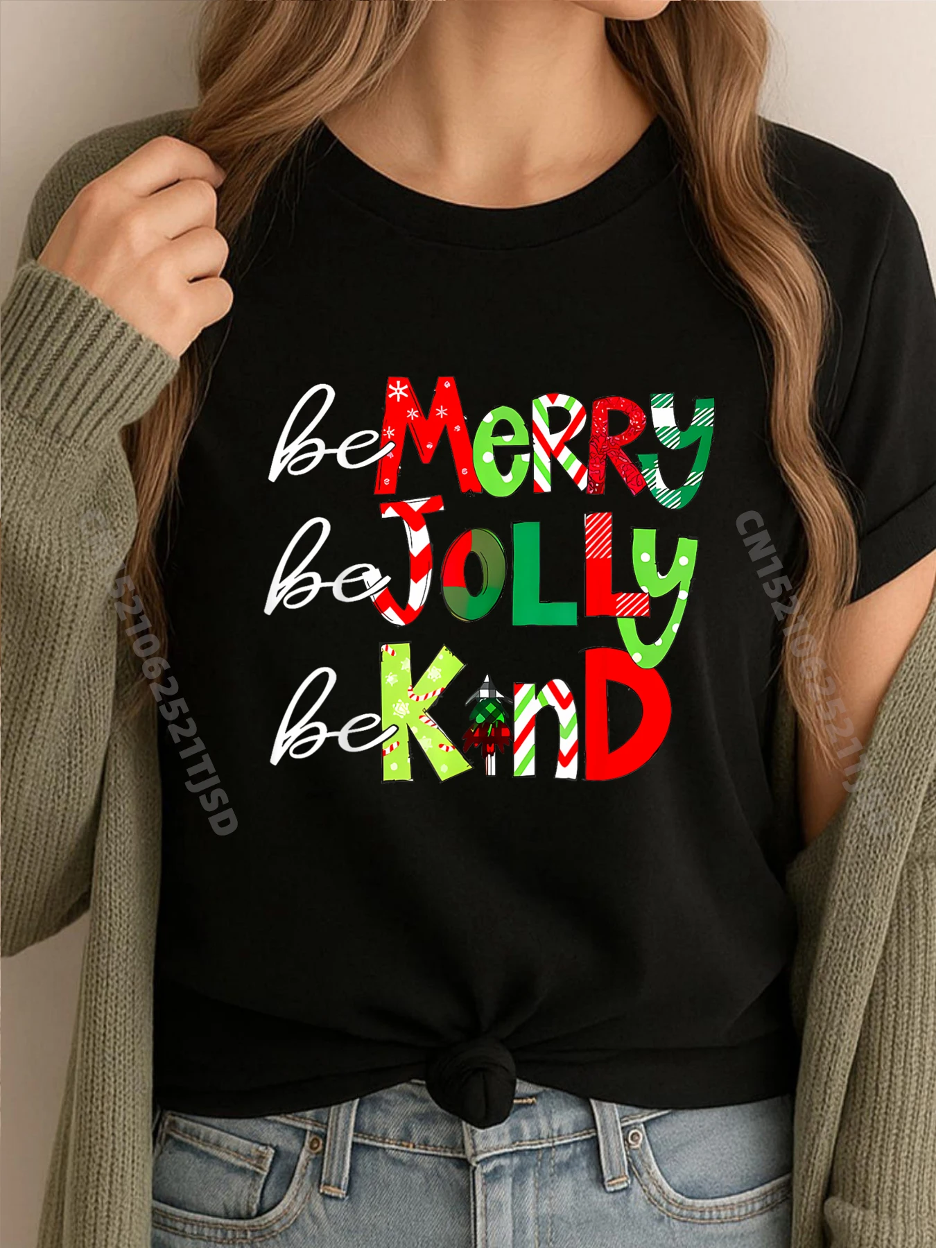 

Be Merry Be Jolly Be Kind Merry Christmas Teacher Xmas Pjs Футболки с 3d принтом Мужские Harajuku