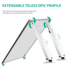 Adjustable AL Solar Panel Tilt Mounting Brackets 30 inch Solar Panel Mount Bracket for 100W Modules RV Roof Boat Shed Trailer