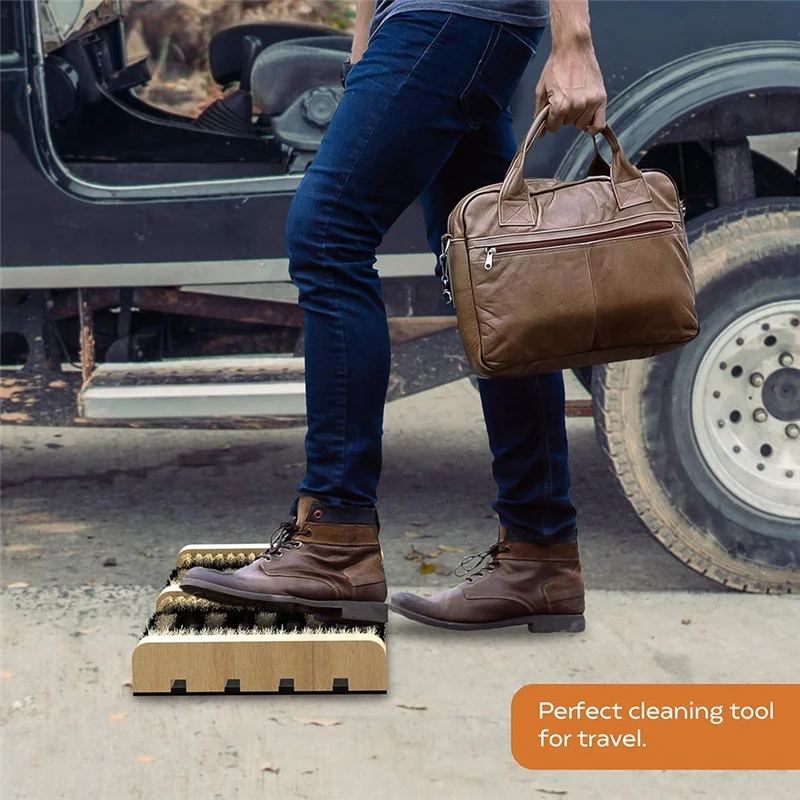 

ABMI-Boot Scraper Brush Cleaner Outdoor Floor Boot Scraper Door Mat Outdoor Boot Brush For Home Entryways, Mud Room, And Garages