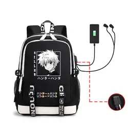 Hunter X Hunter Backpack Harajuku Anime Print Large Capacity Schoolbags For Teenagers Student Travel Backpack