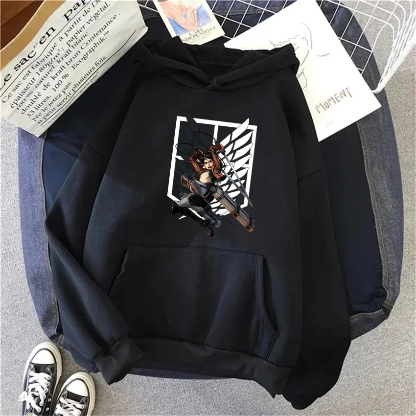

2025 Anime Attack Titans Men's Pullover Harajuku Shingeki No Kyojin Hoodie Sweatshirt Clothing Streetwear Men's Hoodie Hoodie