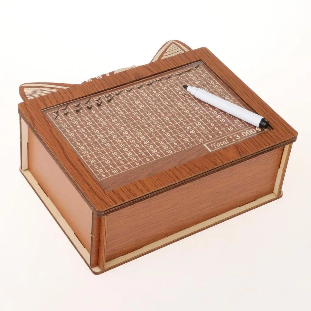 Money Box with Counter Crafts Home Decor Portable for Savings Goal Money Saving Box Money Saver with Money Target and Numbers
